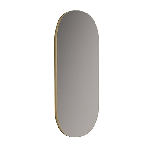 moebel17 Wandspiegel Logi Spiegel Wandspiegel Badspiegel Flurspiegel Kosmetikspiegel, Gold, modern, Oval, 120 x 40 cm, 9963 von moebel17
