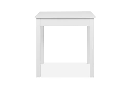 Esstisch >Capri< in Weiß Dekor aus Holzwerkstoff mit Melaminbeschichtung, rechteckig 90x76x67 cm, pflegeleicht, modern, mit ABS-Kante und einfacher Montage, ideal für Küche & Esszimmer von möbelando