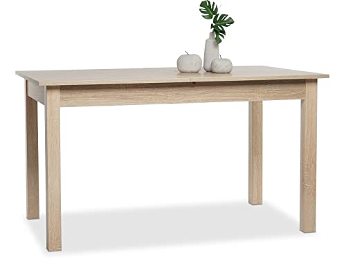 möbelando Esszimmertisch Holztisch Küchentisch Auszugstisch Tisch Esstisch Crawley III Sonoma-Eiche von möbelando