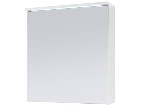 Spiegelschrank Badschrank Spiegel Badhängeschrank Badmöbel Kirkja I Weiß/Weiß 60 cm von möbelando