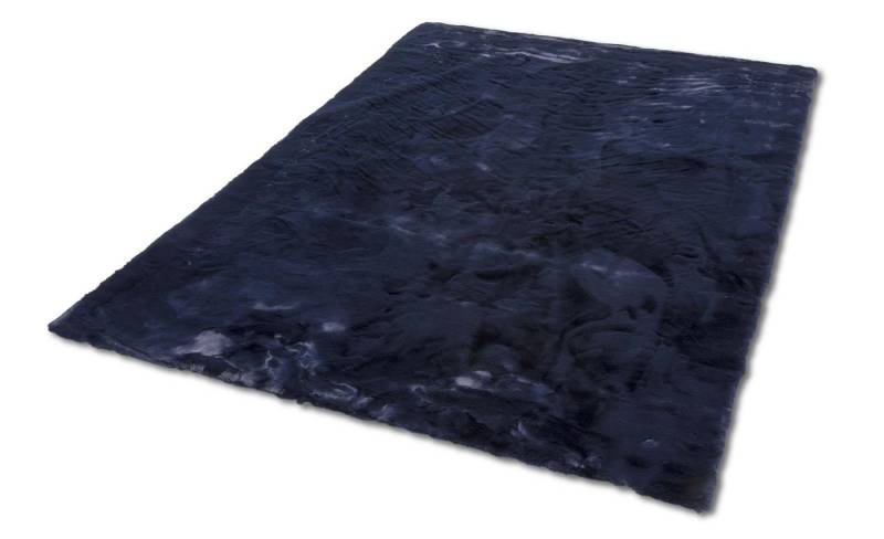 Teppich Tender, möbelando, rechteckig, rechteckig - Breite x Höhe ca. 120 cm x 2,5 cm Maschinell gewebt Indoor - nachtblau von möbelando