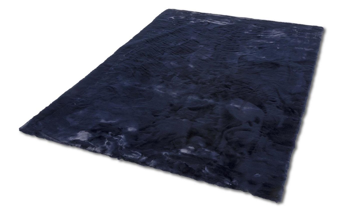 Teppich »Tender«, möbelando, rechteckig, rechteckig - Breite x Höhe ca. 160 cm x 2,5 cm Maschinell gewebt Indoor - nachtblau von möbelando