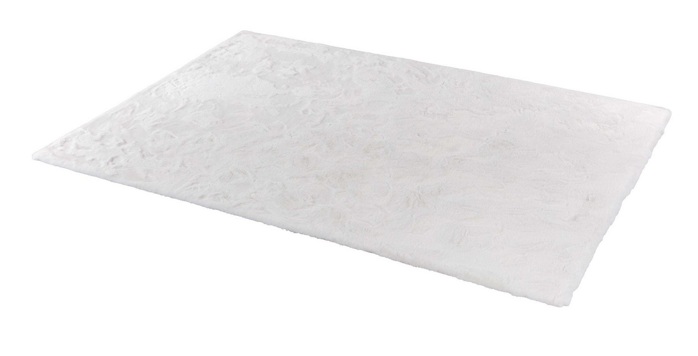 Teppich Tender, möbelando, rechteckig, rechteckig - Breite x Höhe ca. 80 cm x 2,5 cm Maschinell gewebt Indoor - weiß von möbelando