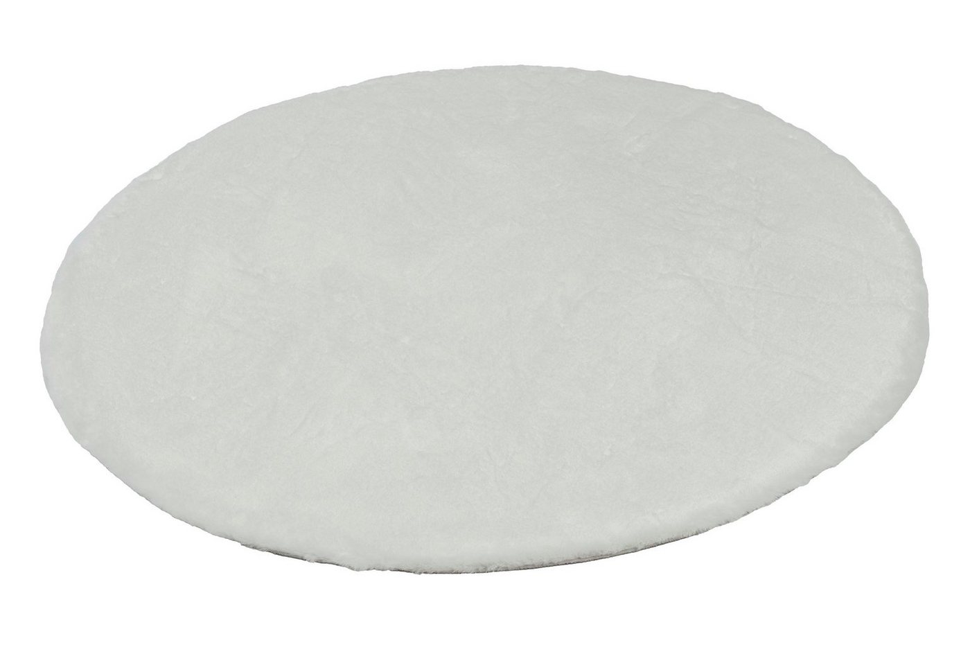 Teppich Tender, möbelando, rund, rund - Breite x Höhe ca. 120 cm x 2,5 cm Maschinell gewebt Indoor - weiß von möbelando