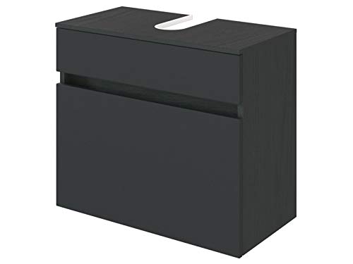 Waschbeckenunterschrank Badschrank Unterschrank Schrank Badmöbel Baabe I Graphit/Grau-Matt Waschbeckenunterschrank Badschrank Unterschrank Schrank Badmöbel Baabe I Graphit/Grau-Matt von möbelando