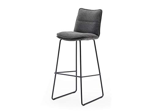 möbelando 2er Set Barhocker Stuhl Hocker Tresenstuhl Barstuhl Hampton I anthrazit von möbelando