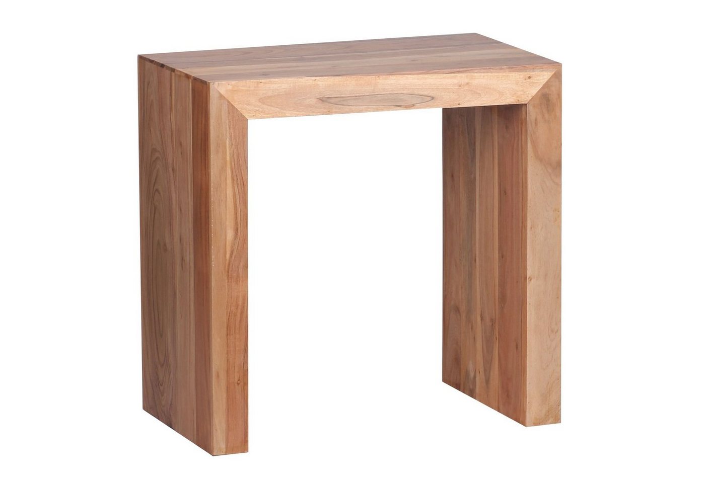 möbelando Beistelltisch Beistelltisch MUMBAI Massiv-Holz Akazie 60 x 35, Beistelltisch MUMBAI Massiv-Holz Akazie 60 x 35 cm Wohnzimmer-Tisch Design dunkel-braun Landhaus-Stil Couchtisch von möbelando