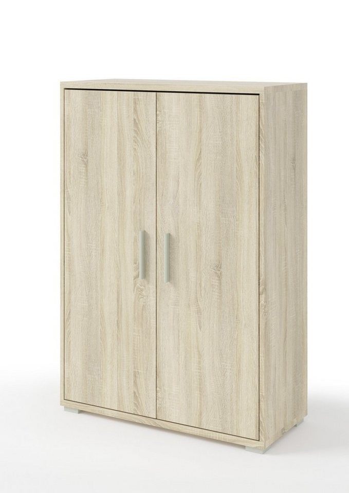 PREISBRECHER Aktenschrank Clermont (BxHxT: 79,1x114x35 cm) in Sonoma/Eiche mit 2 Türen und 3 Fächern von PREISBRECHER