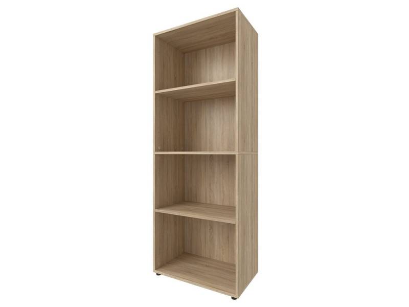 möbelando Aktenschrank Trio 4 zeitloses Regal aus Spanplatte in Sonoma/Eiche mit 2 höhenverstellbaren Einlegeboden. Breite 57 cm, Höhe 154 cm, Tiefe 33 cm - Made in Germany von möbelando