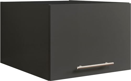 möbelando Aufsatzschrank >LAUNDREEZY< in anthrazit, Holzwerkstoff - 50x38x67,5cm (BxHxT) von möbelando