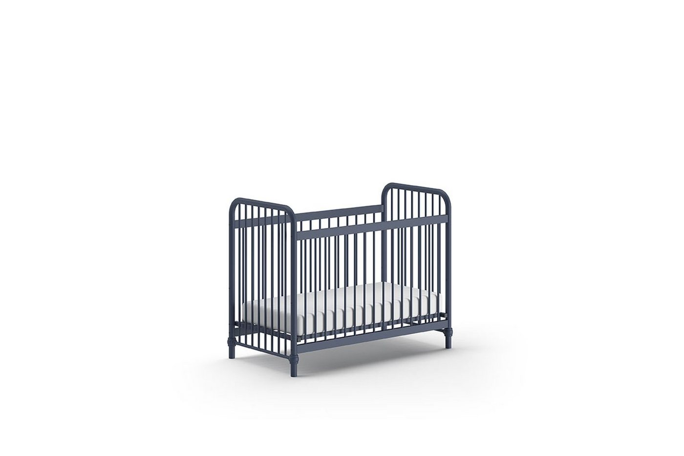 möbelando Babybett BRONXX, aus Metall in Blau matt. Abmessungen (BxHxT) 130,7x102,2x71 cm von möbelando