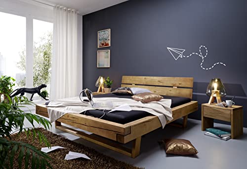 möbelando Balkenbett Bettgestell Ehebett Doppelbett Massivholbett Bett Long Beach II 180x200 cm von möbelando