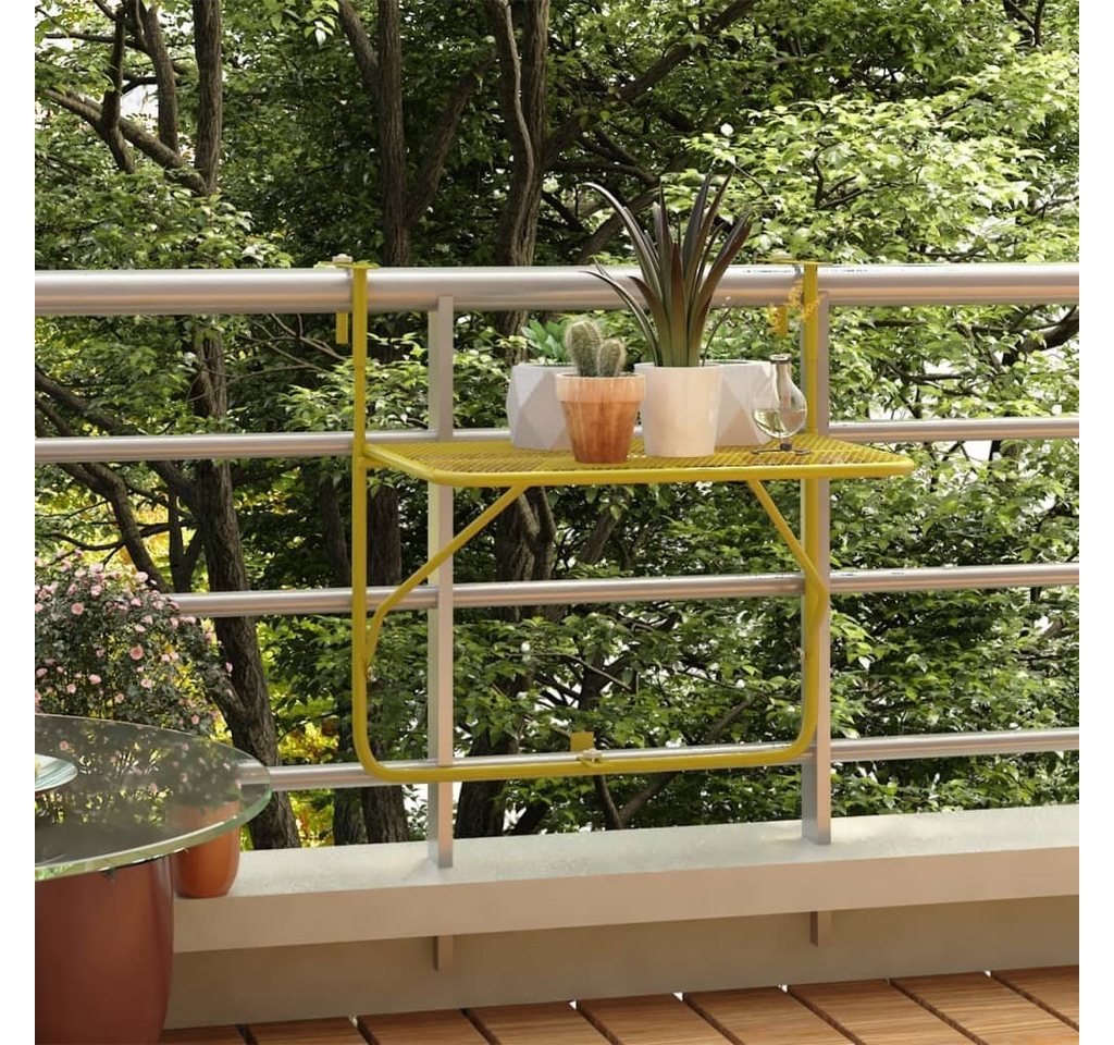 möbelando Balkonhängetisch Balcony (LxB: 40x60 cm), klappbar aus Metall in Golden von möbelando