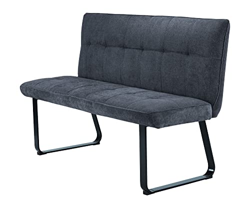 möbelando Bank TALEA aus Microfaser in grau. Abmessungen (BxHxT) 140x92x59 cm von möbelando