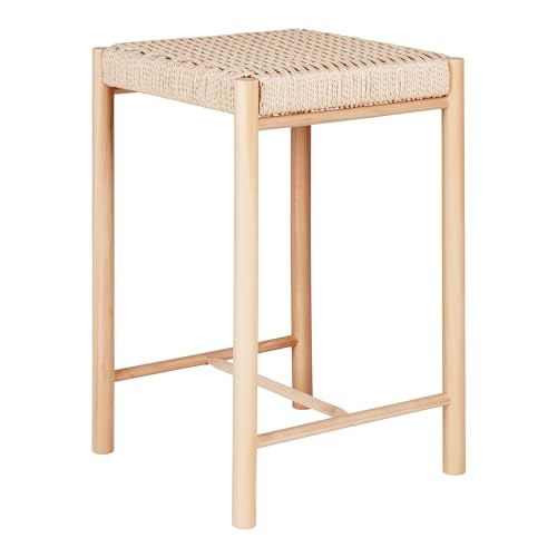 möbelando Barhocker >Abano< in Natur, Massivholz - 42x66,5x42cm (BxHxT) von möbelando