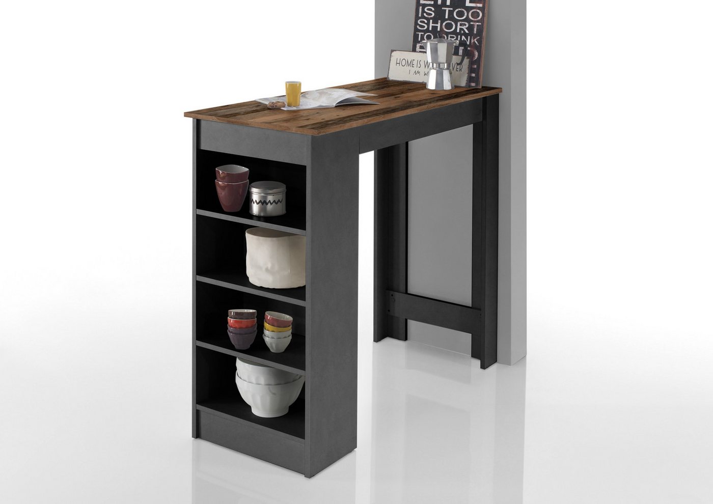 möbelando Bartisch Rosalyn, 115 x 103 x 50 cm (B/H/T) von möbelando