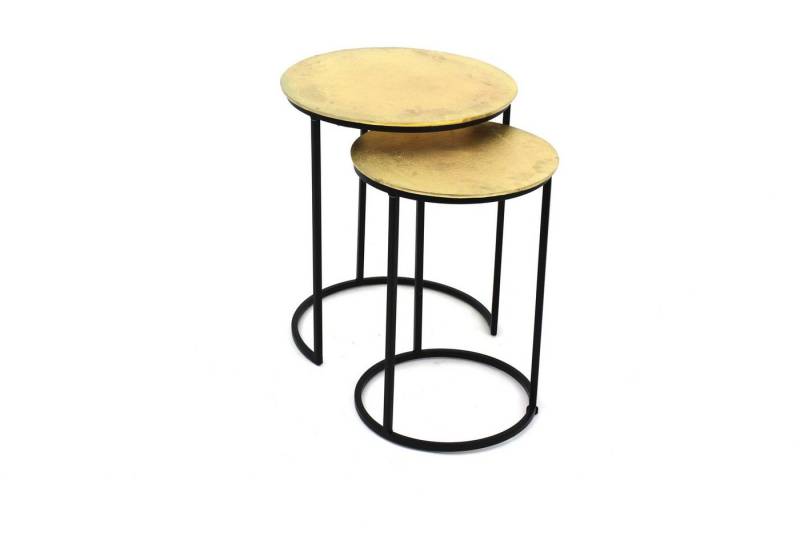 Concept GmbH Beistelltisch (2er Set) in Messing lackiert, Messing - 51x42cm (HxD) (2er Set) von Concept GmbH