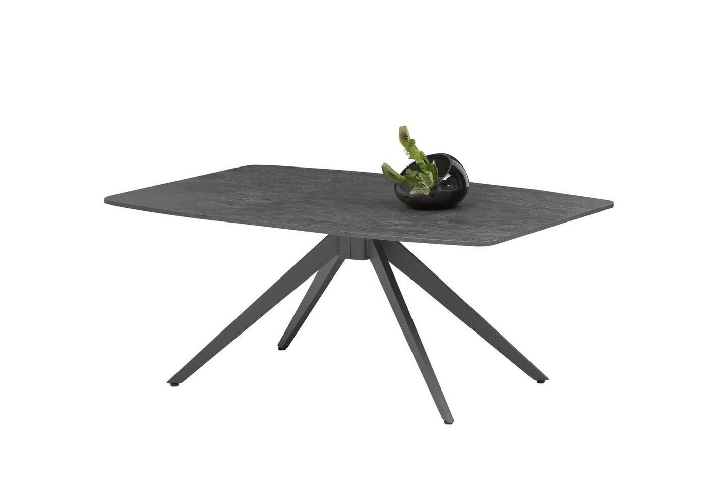 möbelando Beistelltisch Finn (BxHxT: 110x45x70 cm), aus Keramik und Metall in anthrazit von möbelando