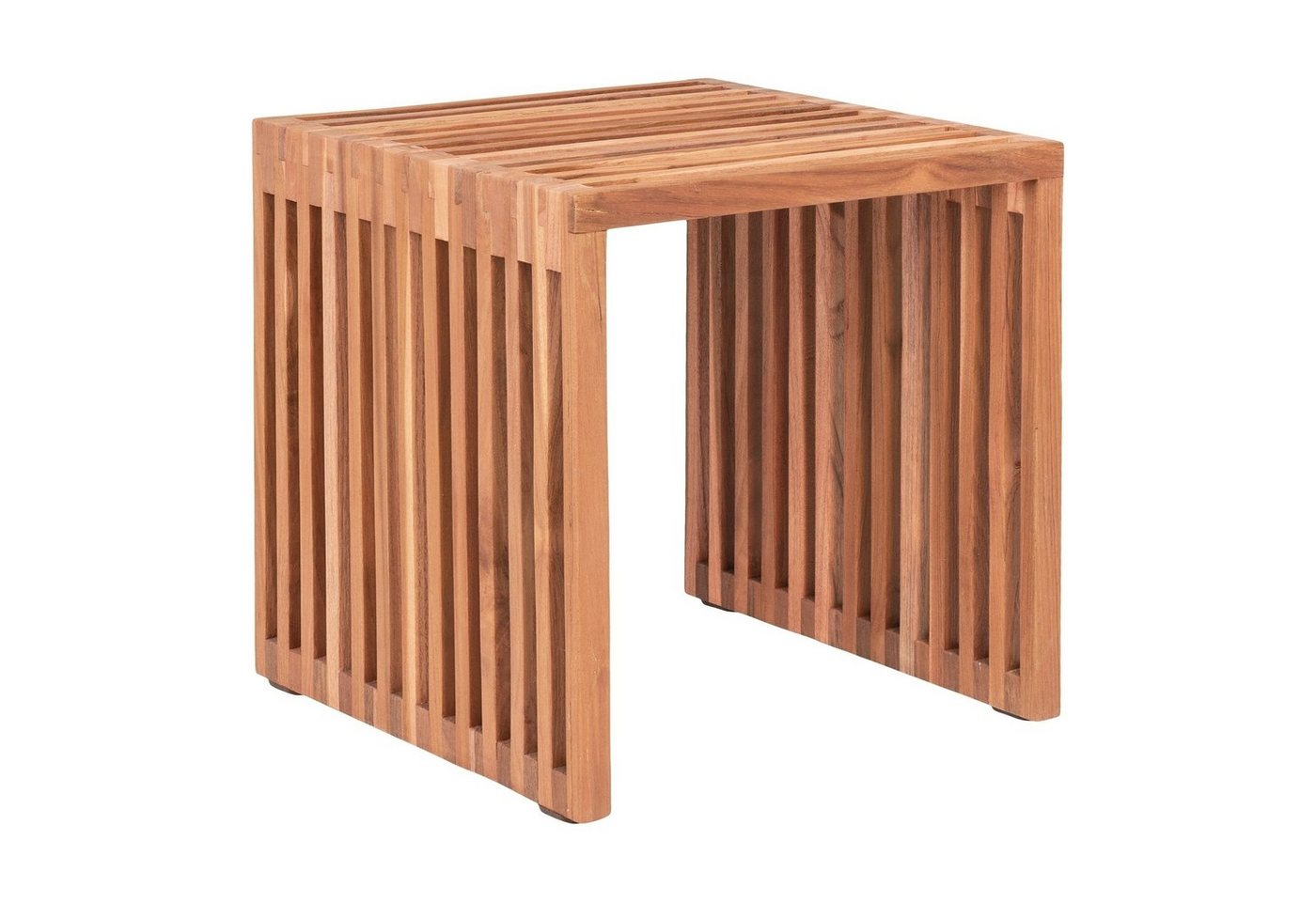 House Nordic Beistelltisch in Braun, Teak - 40x40x40cm (BxHxT) von House Nordic