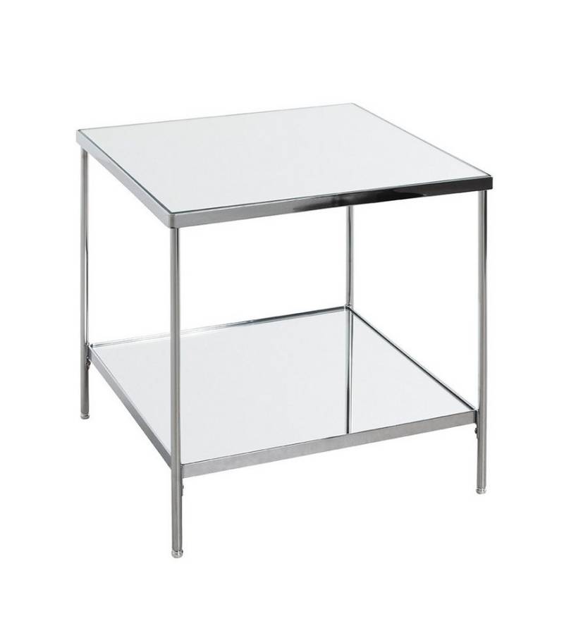 HAKU Beistelltisch in chrom, Metall, Spiegel 5 mm - 45x46x45cm (BxHxT) von HAKU