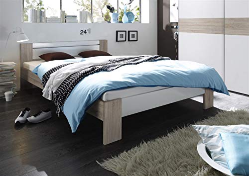 möbelando Bett Bettgestell Ehebett Bettanlage Futonbett Vega I Eiche Sonoma von möbelando