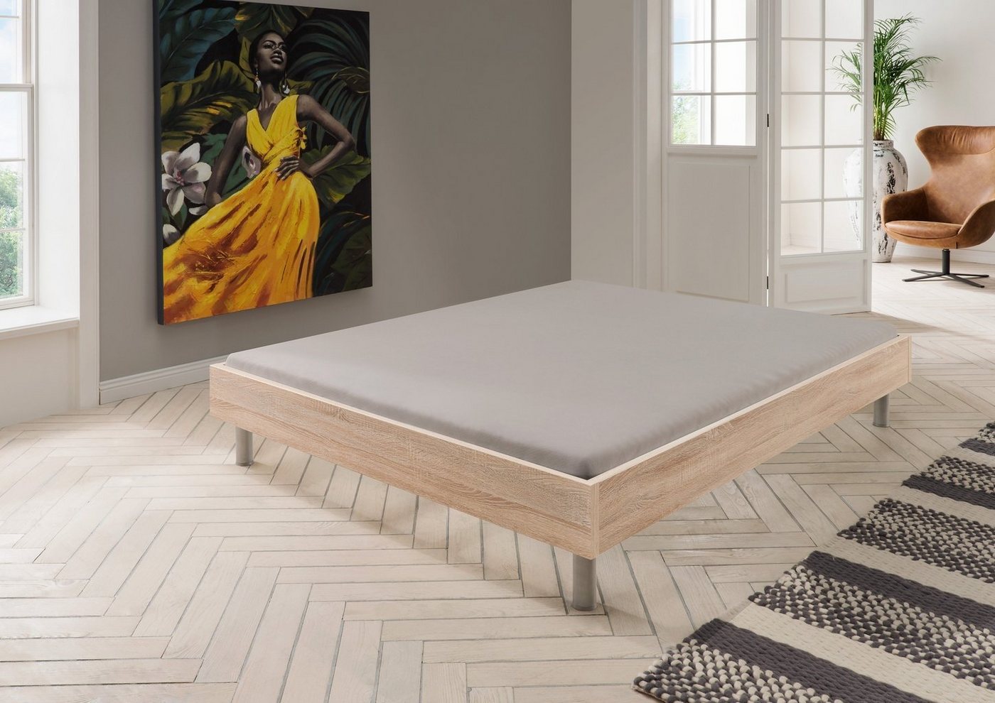 Wimex Bettgestell in Eiche-Sägerau (BxHxT: 149x46x210 cm) von Wimex