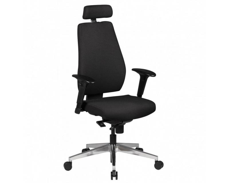 möbelando Bürostuhl Bürostuhl SPM1.279 Schreibtischstuhl Stoff Schwarz Chefsessel Modern, 60 x 141 x 70 cm (B/H/L) von möbelando