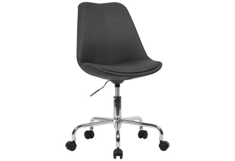 möbelando Schreibtischstuhl Schreibtischstuhl Schwarz Stoff, Design Drehstuhl mit Lehne, Arbeits, 65 x 94 x 65 cm (B/H/L) von möbelando