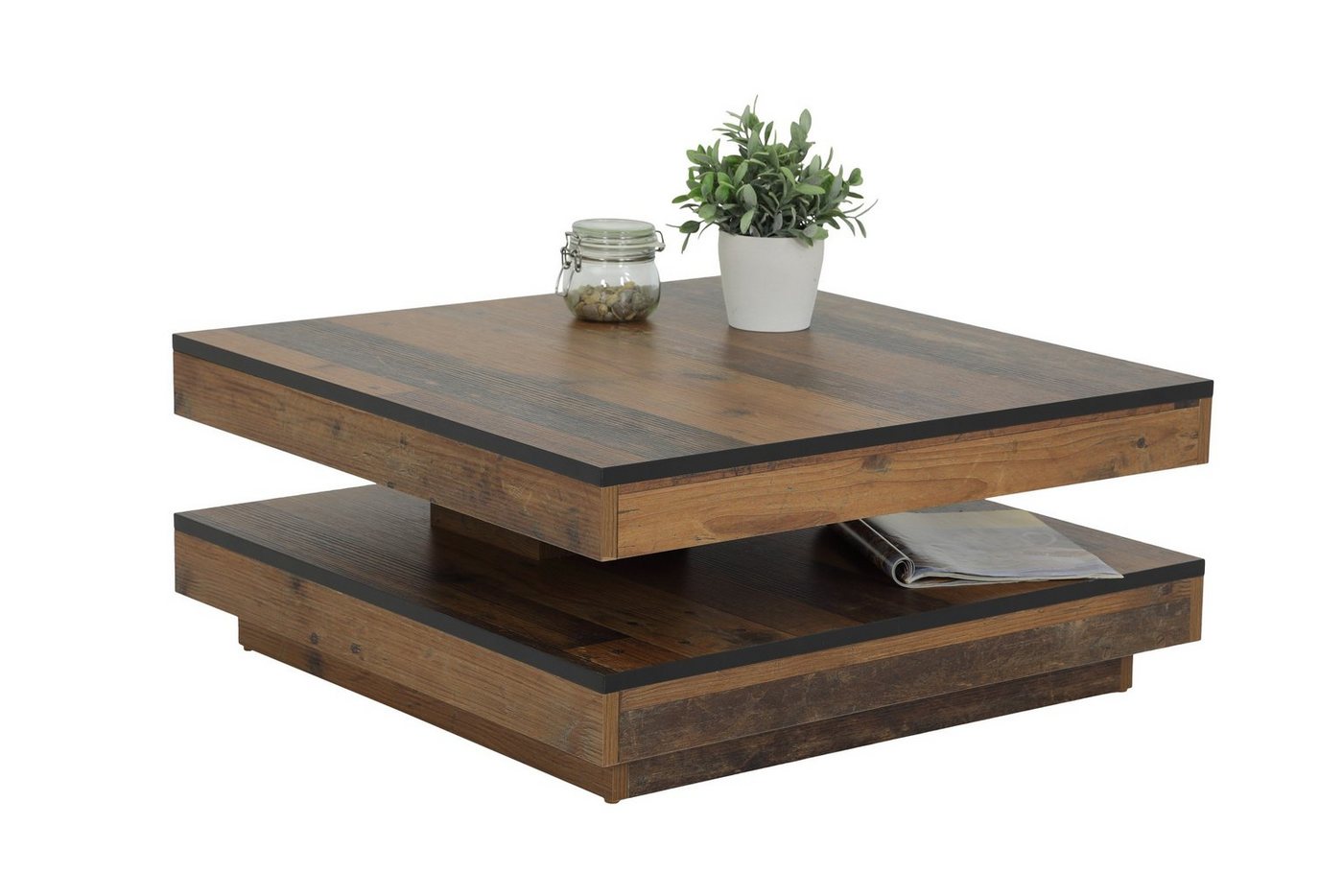 PREISBRECHER Couchtisch BEN, in Old Wood. Abmessungen (BxHxT) 78x34x78 cm von PREISBRECHER