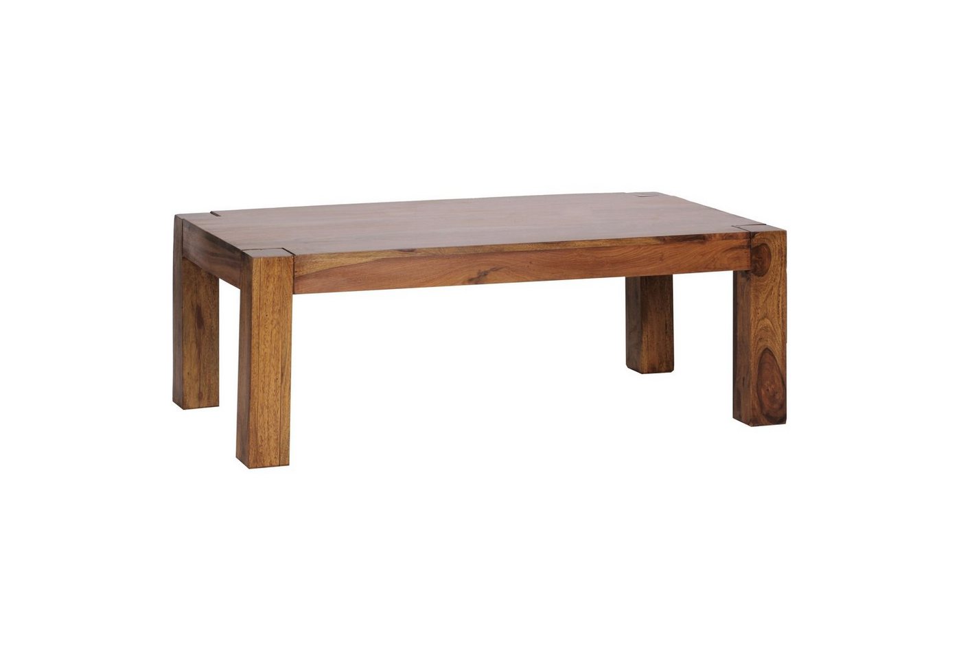 möbelando Couchtisch Couchtisch Massiv-Holz Sheesham 110cm breit Wohnz, Couchtisch Massiv-Holz Sheesham 110cm breit Wohnzimmer-Tisch Design dunkel-braun Landhaus-Stil Beistelltisch von möbelando