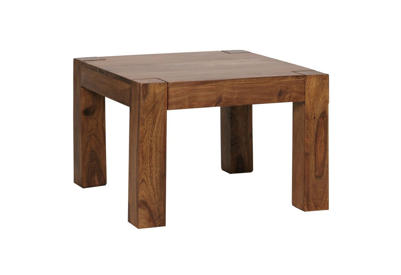 möbelando Couchtisch Couchtisch Massiv-Holz Sheesham 60 cm breit Wohnzi, Couchtisch Massiv-Holz Sheesham 60 cm breit Wohnzimmer-Tisch Design dunkel-braun Landhaus-Stil Beistelltisch von möbelando