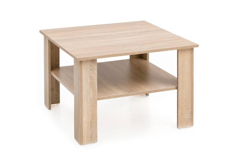 möbelando Couchtisch Couchtisch WL5.833 Sonoma Eiche 60x42x60 cm Design, Couchtisch WL5.833 Sonoma Eiche 60x42x60 cm Design Holztisch mit Ablage, Wohnzimmertisch Coffee Table, Sofatisch Loungetisch Holz, Kaffeetisch Stubentisch mit Stauraum, Tisch Wohnzimmer von möbelando