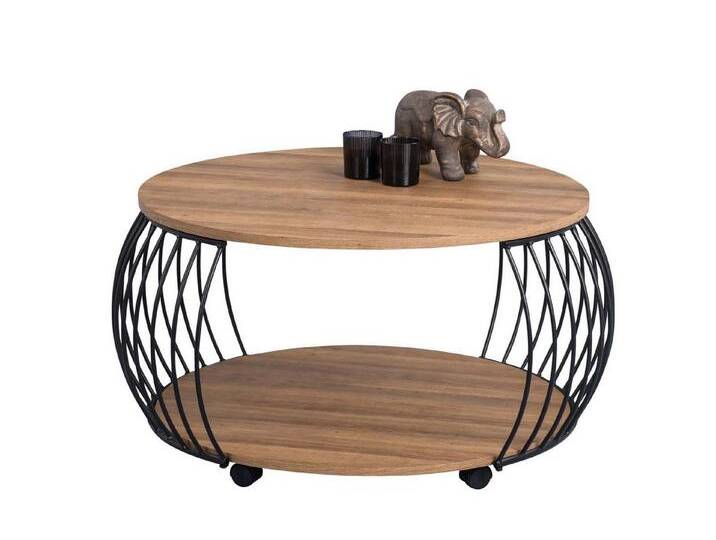 möbelando Couchtisch Frechen, 80 x 47 x 80 cm (B/H/T), braun von möbelando