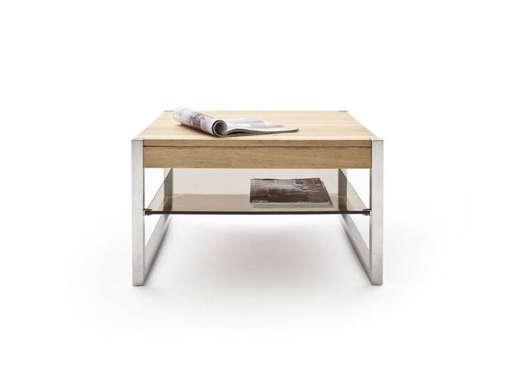 möbelando Couchtisch MIGEL (BxHxT: 65x38x65 cm), aus Massivholz in Eiche, braun von möbelando
