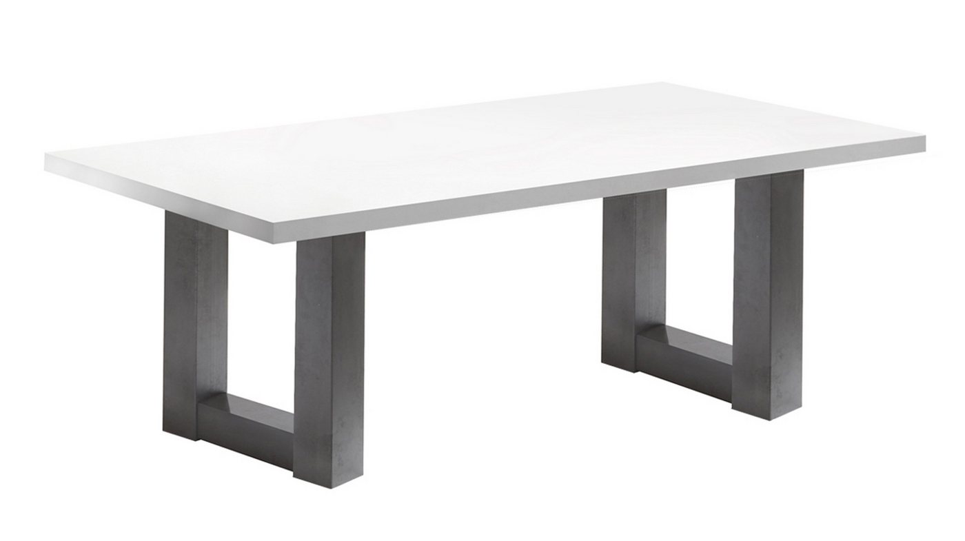 möbelando Couchtisch Mister Couchtisch (BxHxT: 120x47x70 cm), in graphit / weiß matt lack von möbelando