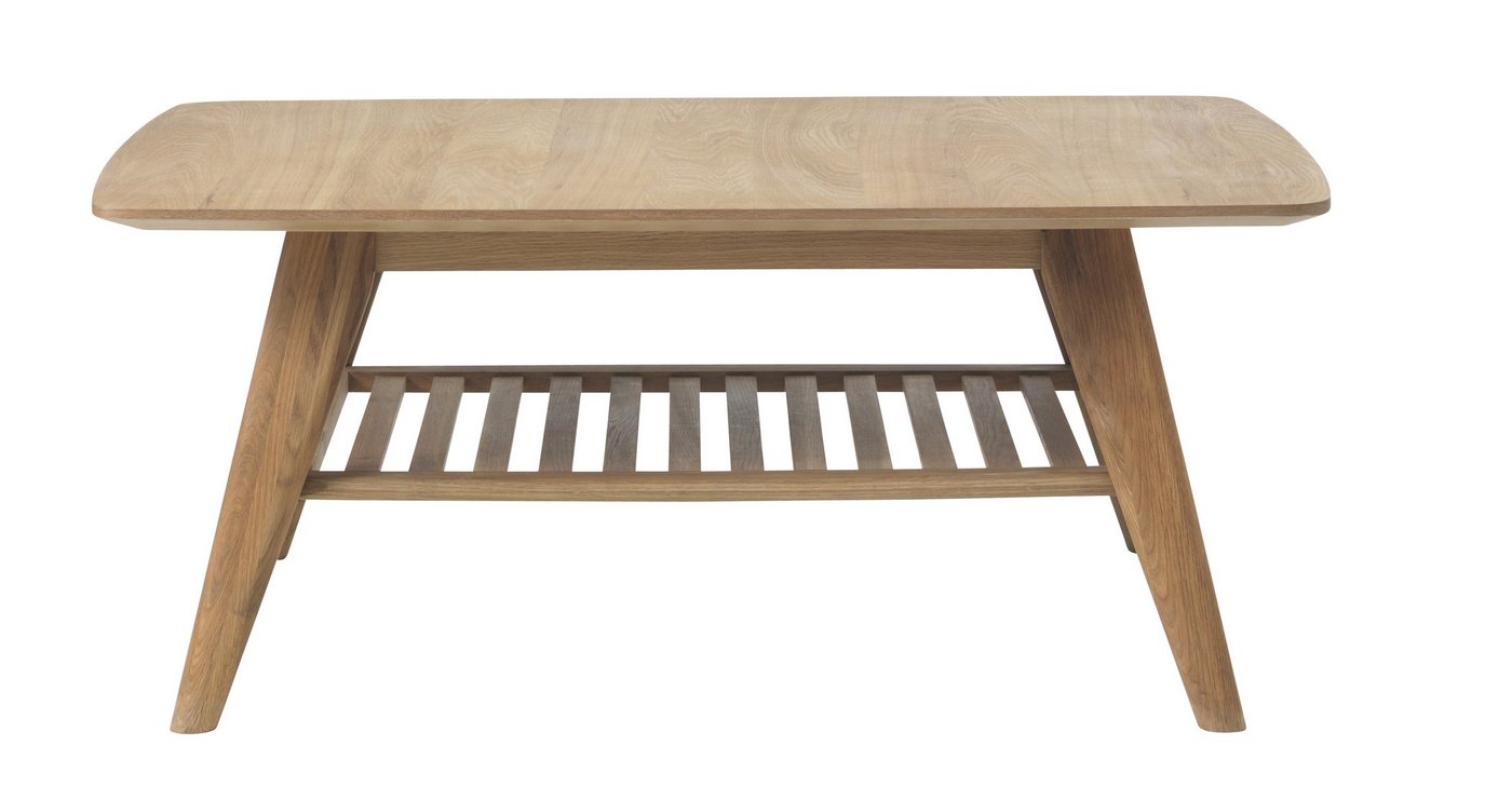 möbelando Couchtisch RHO (B/H/T: 110x45x70 cm), aus Eiche Furniert Natur Lackiert in Eiche Furniert Natur Lackiert von möbelando