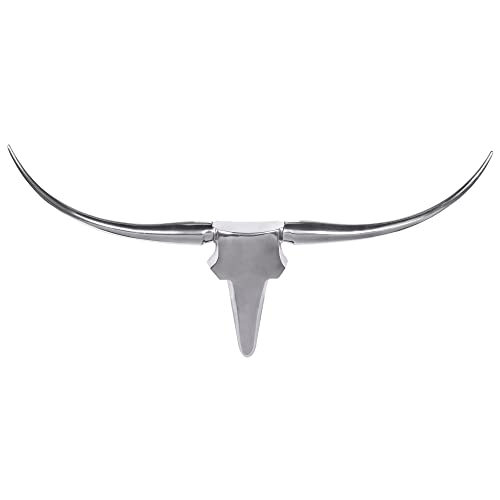 möbelando Deko Geweih Bull M WL1.245 Silber 100 cm Aluminium Design Hörner | Wanddekoration Stierkopf Horn Modern | Wandskulptur Geweih-Jagdtrophäe Metall | Longhorn Wandschmuck Groß möbelando Deko Geweih Bull M WL1.245 Silber 100 cm Aluminium Design Hörner | Wanddekoration Stierkopf Horn Modern | Wandskulptur Geweih-Jagdtrophäe Metall | Longhorn Wandschmuck Groß von möbelando