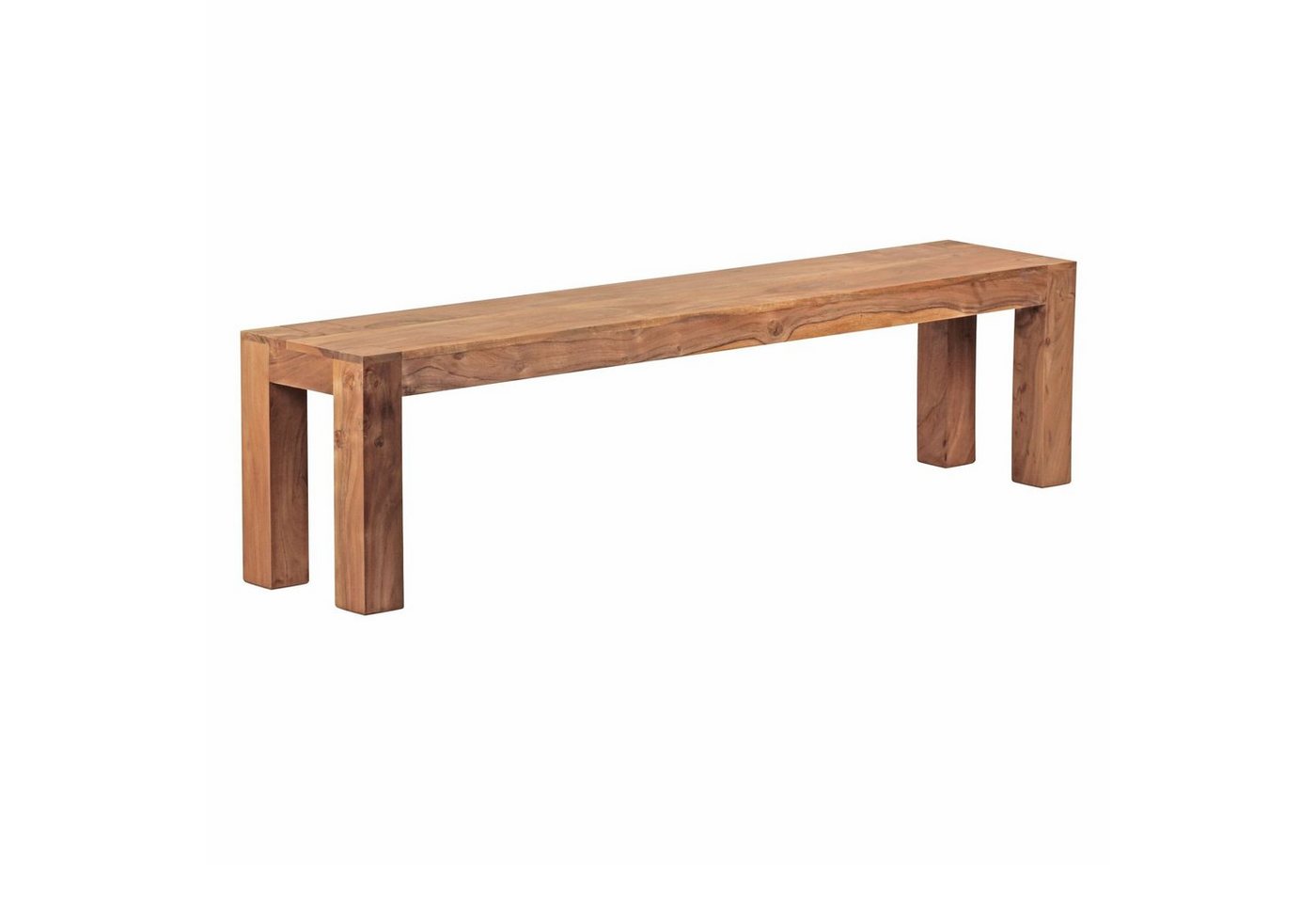 möbelando Sitzbank Esszimmer Sitzbank MUMBAI Massiv-Holz Akazie 180, Esszimmer Sitzbank MUMBAI Massiv-Holz Akazie 180 x 45 x 35 cm Holz-Bank Natur-Produkt Küchenbank im Landhaus-Stil von möbelando