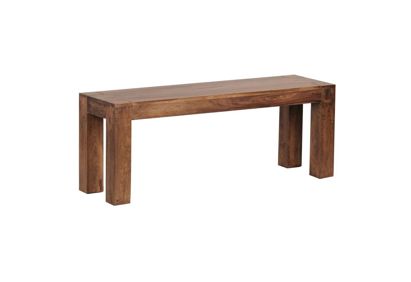 möbelando Sitzbank Esszimmer Sitzbank MUMBAI Massiv-Holz Sheesham, Esszimmer Sitzbank MUMBAI Massiv-Holz Sheesham 120 x 45 x 35 cm Holz-Bank Natur-Produkt Küchenbank im Landhaus-Stil von möbelando