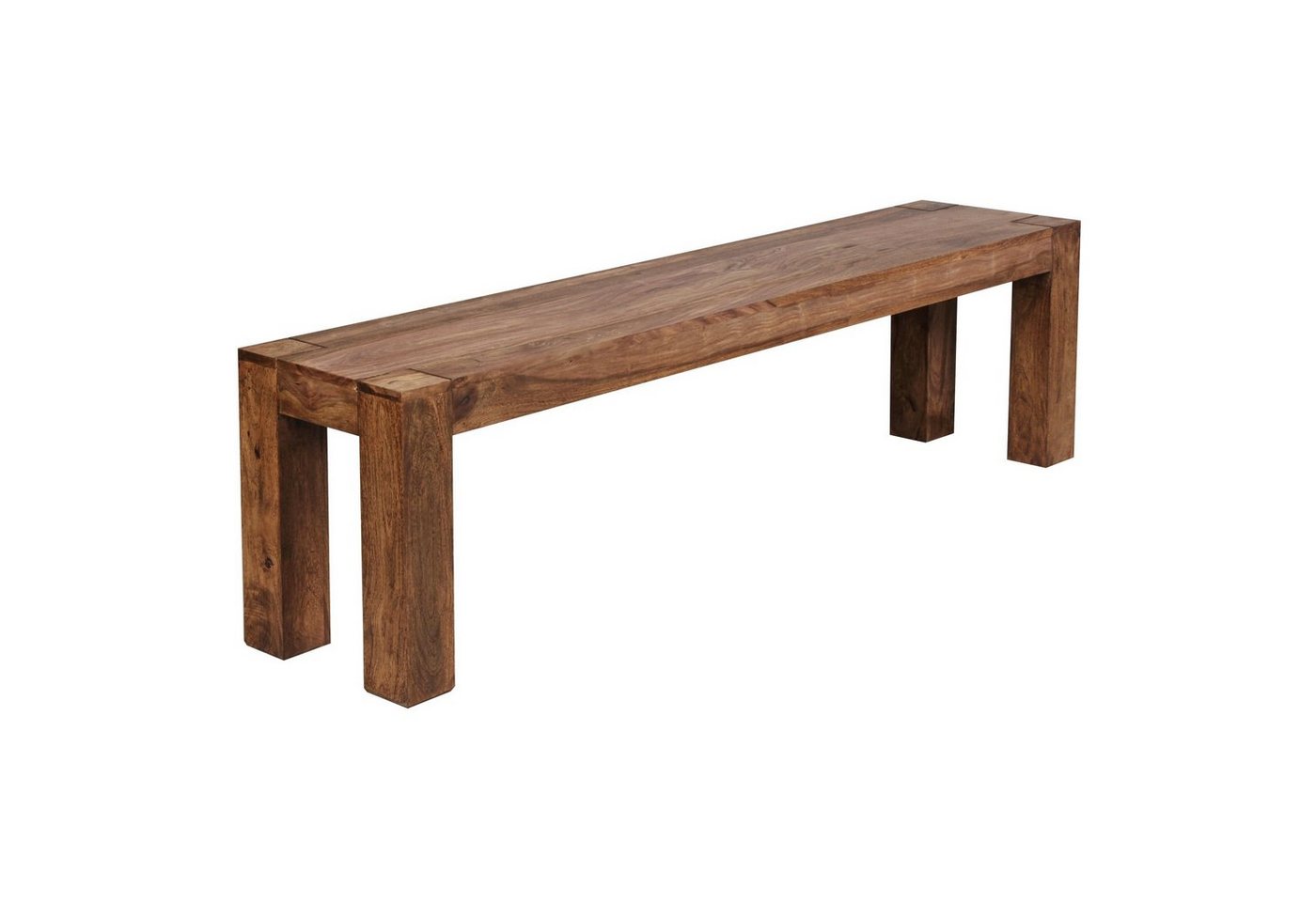 möbelando Sitzbank Esszimmer Sitzbank MUMBAI Massiv-Holz Sheesham, Esszimmer Sitzbank MUMBAI Massiv-Holz Sheesham 160 x 45 x 35 cm Holz-Bank Natur-Produkt Küchenbank im Landhaus-Stil von möbelando