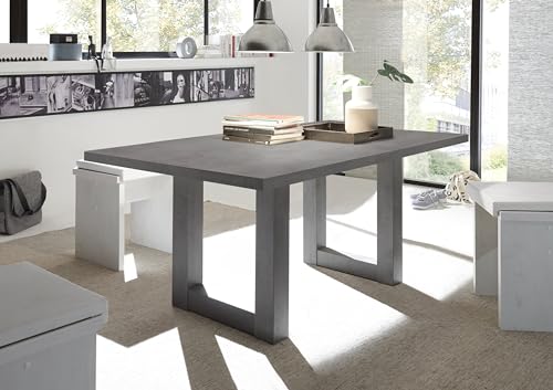 möbelando Esstisch >Big System< in Graphit/Graphit - 180x75x90cm (BxHxT) von möbelando