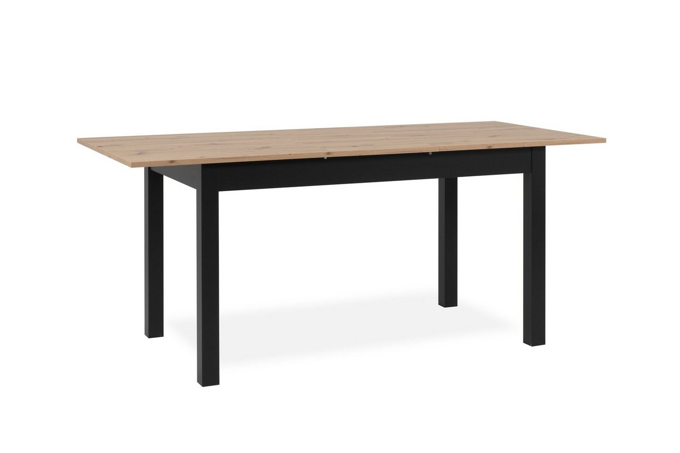 freiraum Esstisch Coburg, in Artisan Eiche / Schwarz. Abmessungen (BxHxT) 140x76,5x80 cm von freiraum