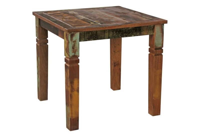 möbelando Esstisch Esszimmertisch KALKUTTA 80 x 80 x 76 cm Mango Shabby Chic Massiv-Holz, 80 x 76 x 80 cm (B/H/L) von möbelando