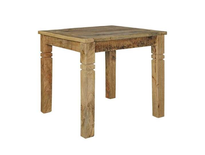 möbelando Esstisch Esszimmertisch WL5.077 Braun 80 x 80 x 76 cm Mango Massivholz, Design, 80 x 76 x 80 cm (B/H/L), braun von möbelando