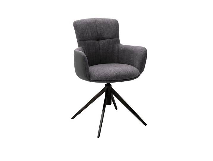 möbelando Esszimmerstuhl Megara (2-er Set, 2 St), 60 x 87 x 64 cm (B/H/T), Anthrazit von möbelando