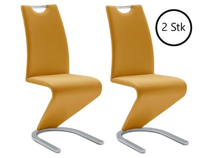 möbelando Esszimmerstuhl Pupik (2er Set), 45 x 102 x 62 cm (B/H/T), curry von möbelando