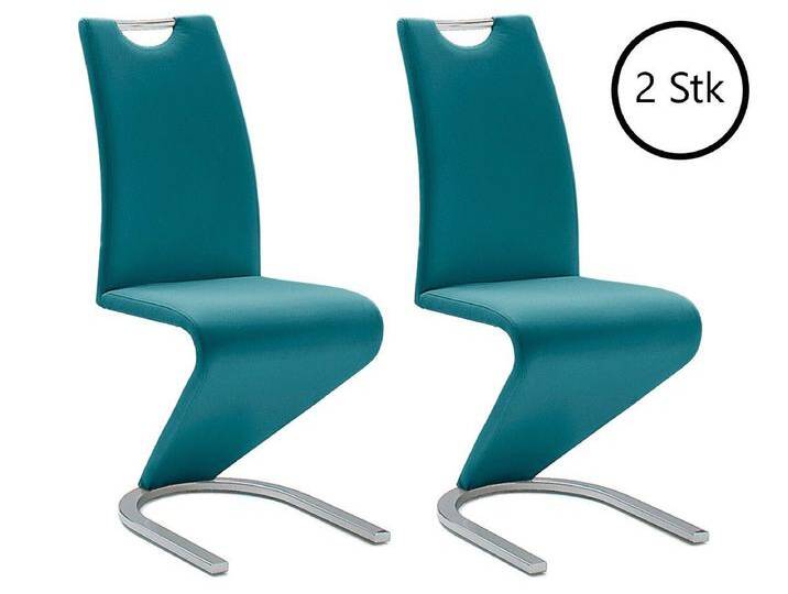 möbelando Esszimmerstuhl Pupik (2er Set), 45 x 102 x 62 cm (B/H/T), petrol von möbelando