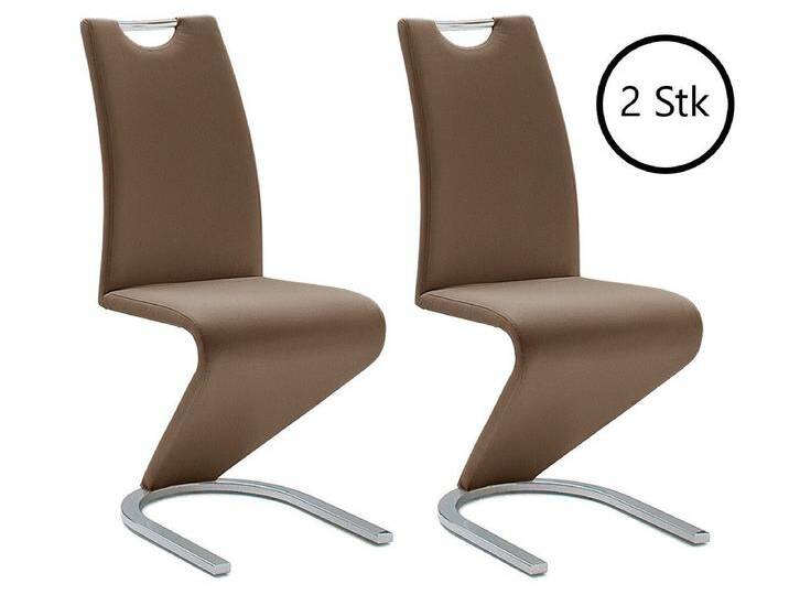 möbelando Esszimmerstuhl Pupik (2er Set, 2 St), 45 x 102 x 62 cm (B/H/T), braun, Braun von möbelando