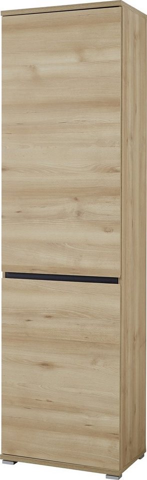 möbelando Garderobenschrank 401 (BxHxT: 54x200x40 cm) in hellbraun mit einer Tür und 5 Einlegeböden von möbelando