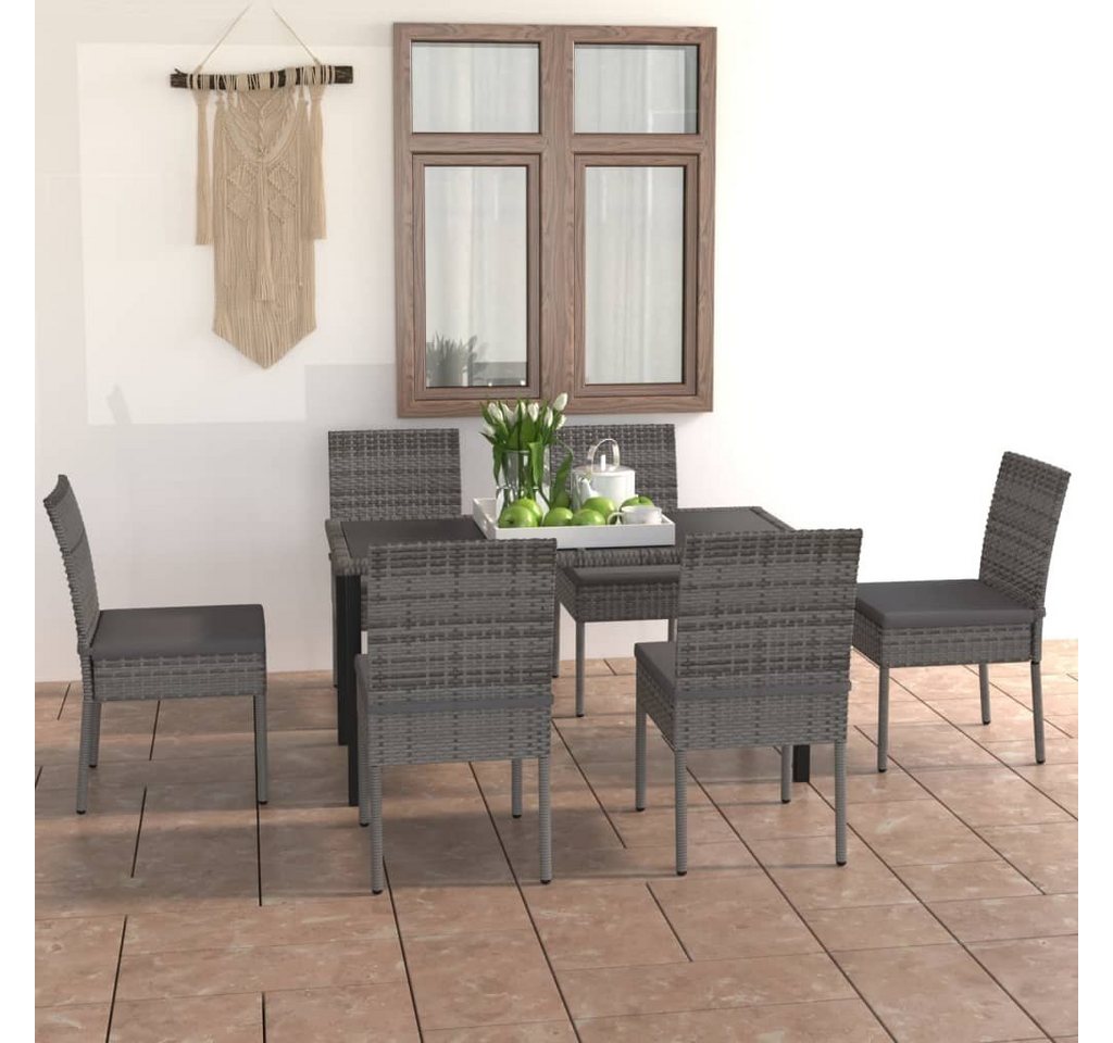 möbelando Gartenlounge-Set Blankensee, (L/B/H: 140x70x73 cm), aus Rattan in Grau von möbelando